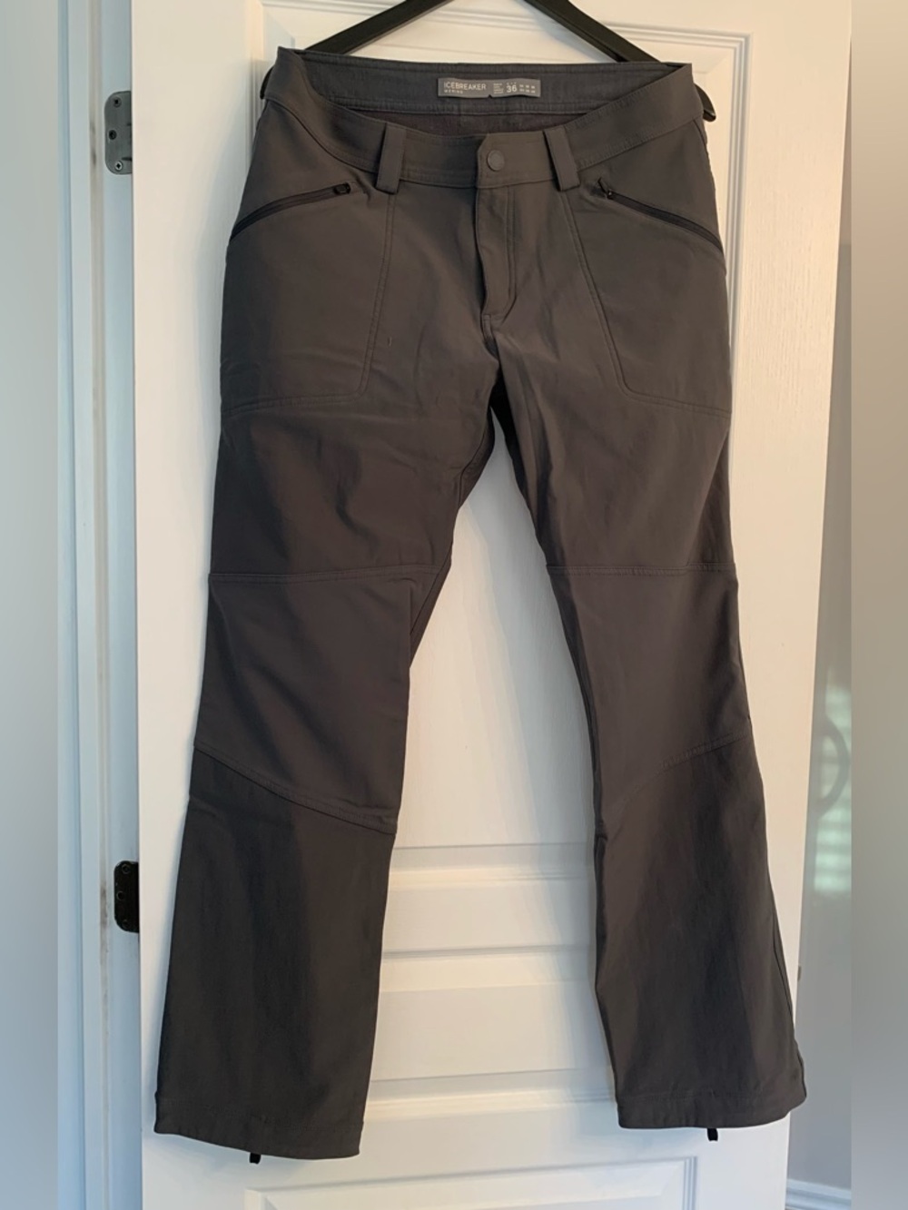 Icebreaker Men's Merino Wool Grey Hiking Pants